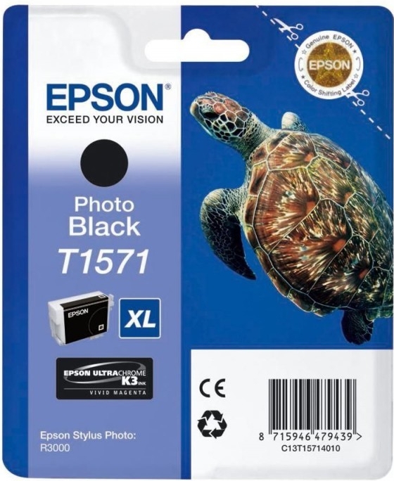 Inkoustová náplň Epson T1571, 25,9ml originální - černá