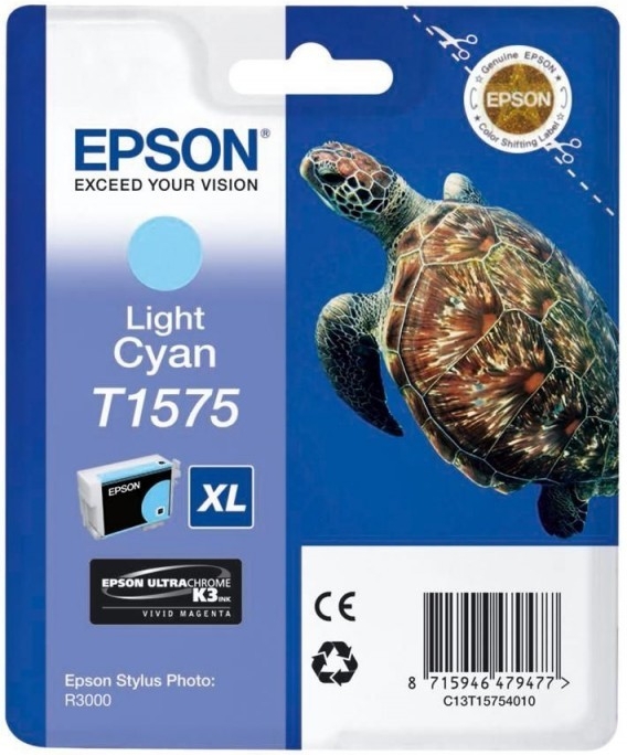 Inkoustová náplň Epson T1575, 25,9ml originální - modrá