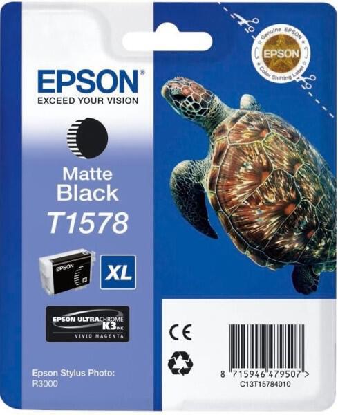 Inkoustová náplň Epson T1578, 25,9ml originální - černá
