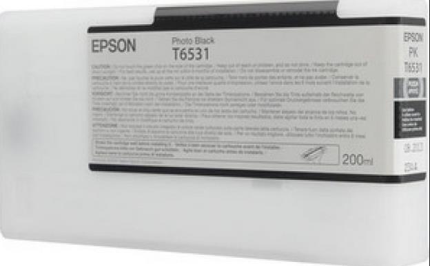 Inkoustová náplň Epson T653100, 200ml originální - černá