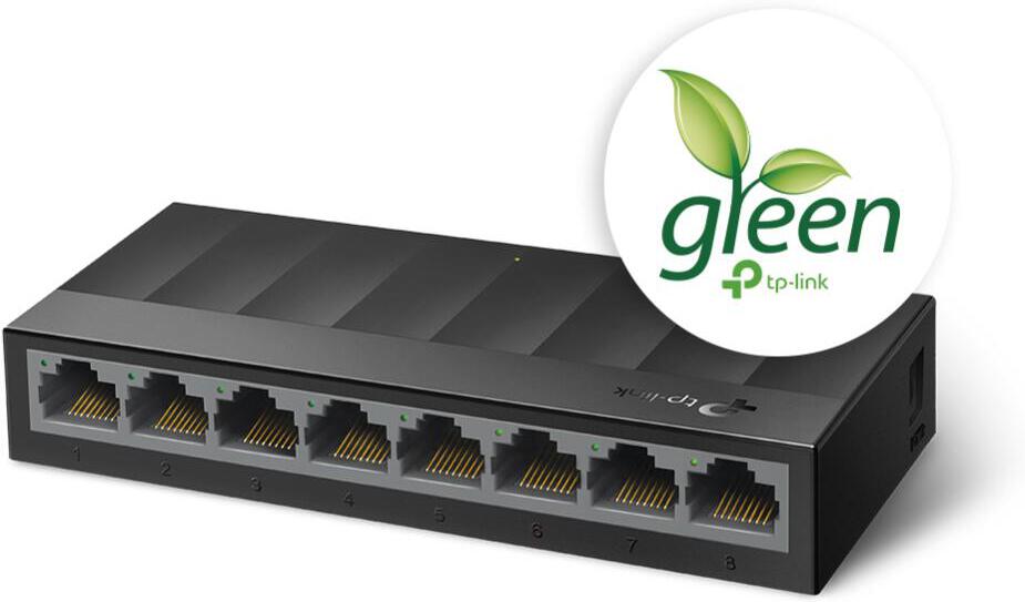 TP-Link LS1008G 8xGigabit Desktop Switch Fanless