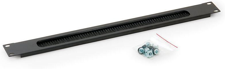 Triton Průchozí panel 1U s kartáčem BK (RAB-ZP-X03-A2)
