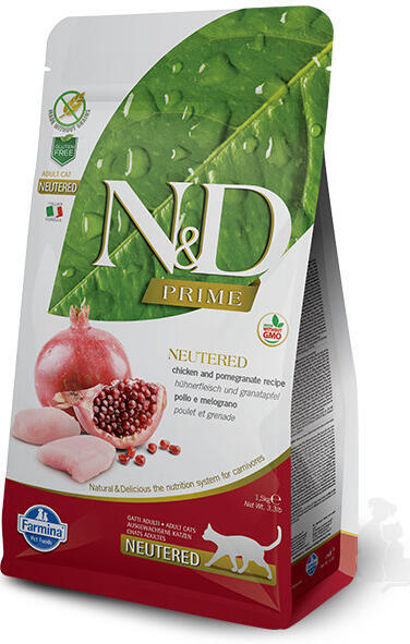 N&D PRIME CAT Neutered Chicken&Pomegranate 10kg