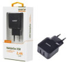 Aligator síťová nabíječka Turbo charge, 2xUSB výstup 2,4A, černá (CHA0007)