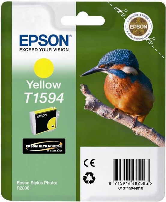 Inkoustová náplň Epson T1594, 17ml originální - žlutá