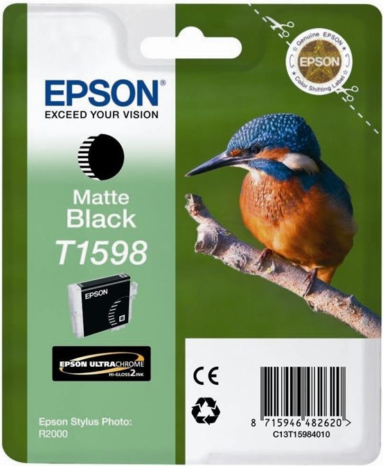 Inkoustová náplň Epson T1598, 17ml originální - černý