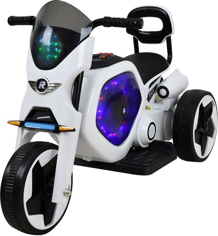 Elektrická dětská trojkolka RACCEWAY®, bílá