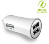 Autonabíječka FIXED s 2xUSB výstupem, 24W (2x2,4A), bílá