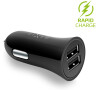 Autonabíječka FIXED s 2xUSB výstupem, 24W (2x2,4A), černá