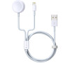 Nabíjecí kabel Devia Smart 2v1 pro hodinky Apple s lightning konektorem bílý