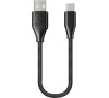 Datový kabel Forever Core micro USB 20cm 3A textilní černý