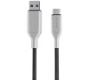 Datový kabel Forever Core USB-C 1m 5A textilní černý