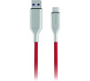 Datový kabel Forever Core USB-C 1m 5A textilní červený