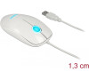 Delock Optická 3-tlačítková LED myš USB Typ-A bílá (12537)