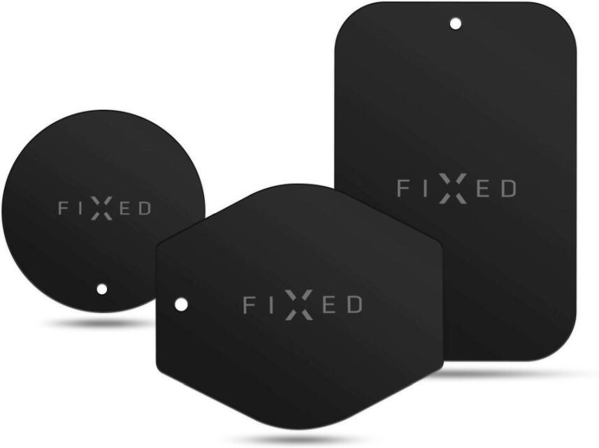 Sada náhradních plíšků k magnetickým držákům FIXED Icon Plates, černá