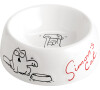Flamingo Miska pro psy Simon’s Cat plastová bílá 14,5cm