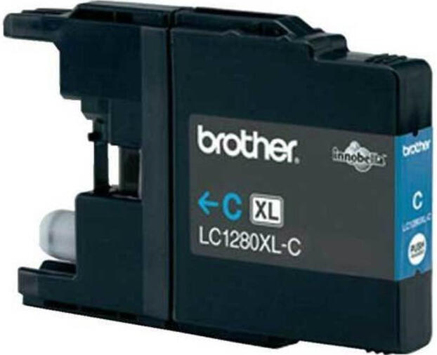 Inkoustová náplň Brother LC-1280XLC, 1200 stran originální - modrá