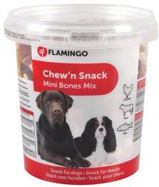 Flamingo Pamlsky mini mix tvar kost pro psy 500g