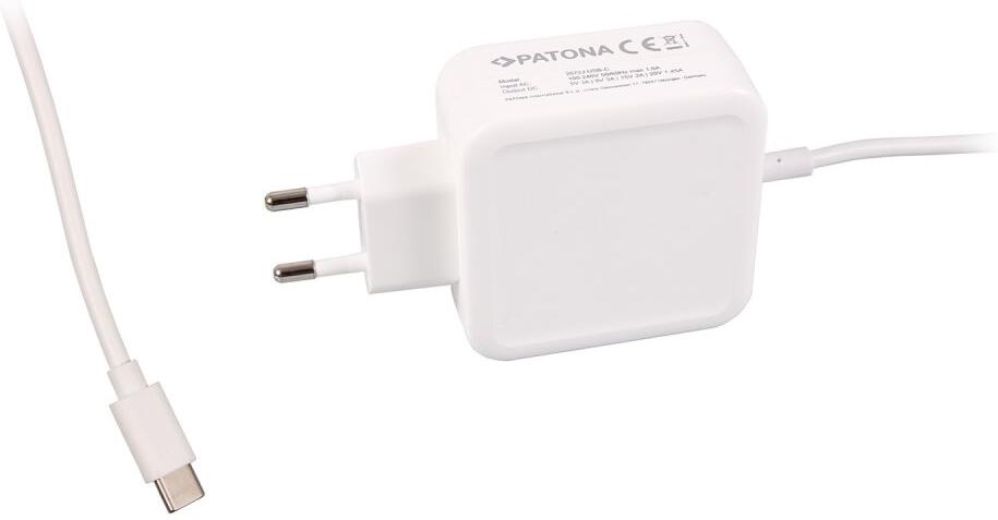 PATONA napájecí adaptér pro tablet PC/Smartphone/ 5V-20V 29W/ konektor USB-C/ bílý/ Power delivery (PT2572)