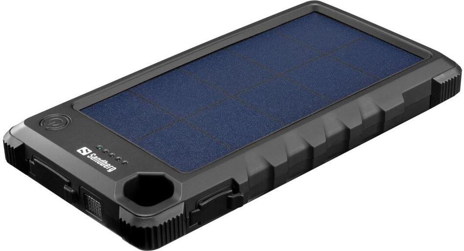 Powerbanka Sandberg Outdoor Solar 10000 mAh, solární nabíječka, černá (420-53)