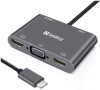 Sandberg USB-C Dock 2xHDMI+1xVGA+USB+PD (136-35)