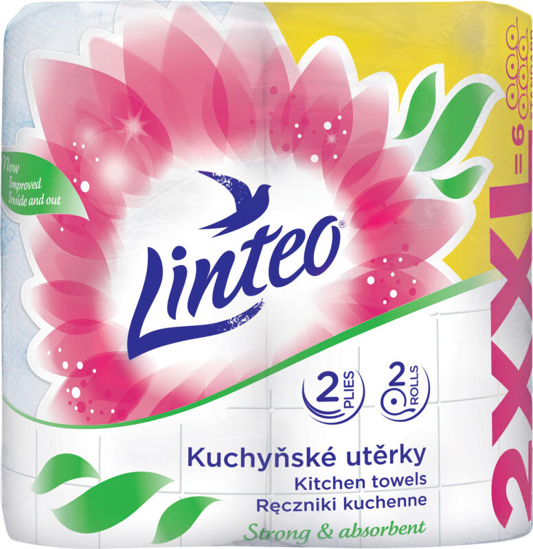 Linteo XXL 2vrstvé kuchyňské papírové utěrky, 2× 30 m, 2 role