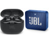 SET JBL Tune120TWS Black + JBL GO2 Blue