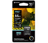 PLATINET microSDXC SECURE DIGITAL + ADAPTER SD 64GB class10 UI 70MB/s [43998] (PMMSDX64UI)