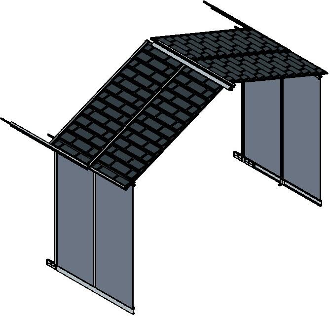 Palram - Canopia Rozšiřovací modul 11x4,1 pro domky série Yukon 11 (antracit)