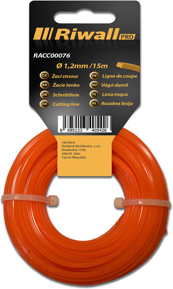 Riwall PRO Žací struna 1,2mm / 15m ( čtvercový průřez )