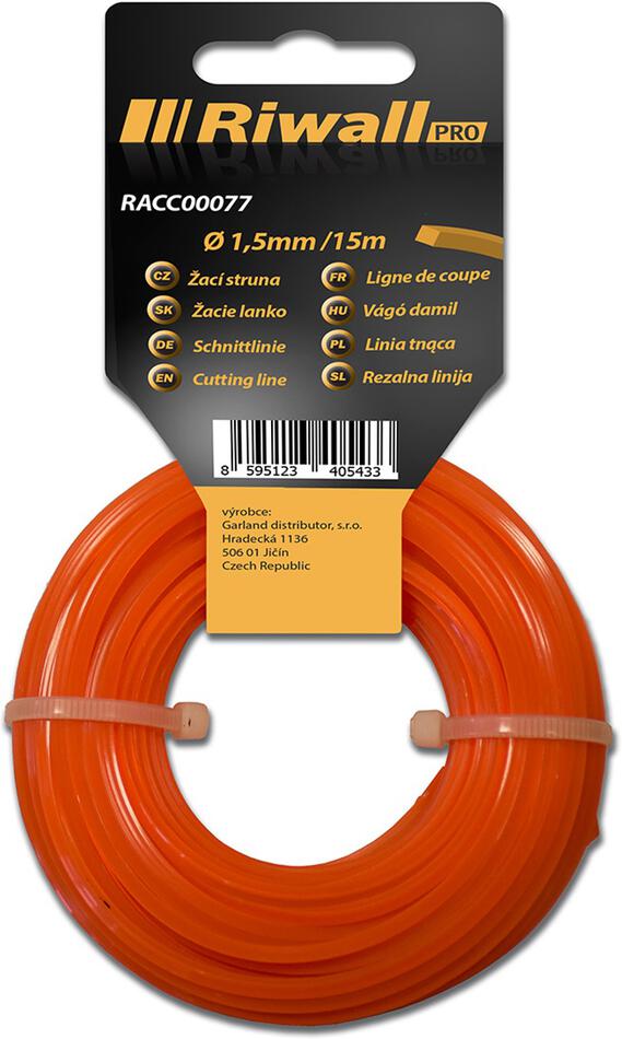 Riwall PRO Žací struna 1,5mm / 15m ( čtvercový průřez )