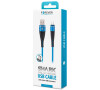 Datový kabel Forever micro USB 1m 2A shark textilní modrý