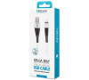 Datový kabel Forever micro USB 1m 2A shark textilní bílý