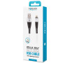 Datový kabel Forever Lightning 1m 2A shark textilní bílý