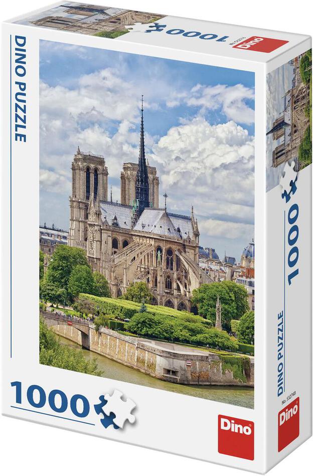 Puzzle Dino Katedrála Notre-Dame, Paříž, 1000 dílků 47 x 66 cm