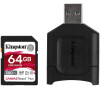 KINGSTON 64GB SDHC Canvas React Plus SD Kit karta + čtečka (MLPR2/64GB)