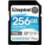 KINGSTON 256GB SDXC Canvas Go! Plus 170R/90W CL10 U3 V30 (SDG3/256GB)