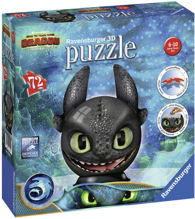 Puzzle-Ball Jak vycvičit draka 3: Bezzubka 72 dílků