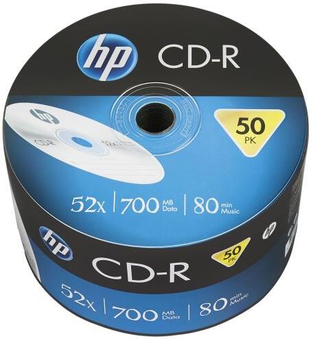 CD-R HP 700MB (80min) 52x 50-spindl Bulk (69300)