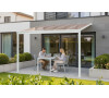 Pergola LANITPLAST WALL 33 hliníková, bílá/bronz