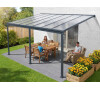 Pergola LANITPLAST WALL 43 hliníková, antracit/čirý
