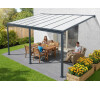 Pergola LANITPLAST WALL 43 hliníková, antracit/opál
