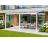 Pergola LANITPLAST WALL 43 hliníková, bílá/čirý