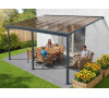 Pergola LANITPLAST WALL 53 hliníková, antracit/bronz