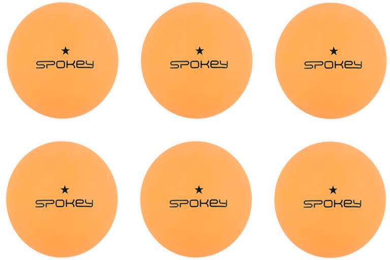 Spokey LERNER * Pingpongové míčky, 6 ks, oranžové