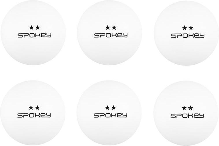 Spokey SKILLED ** Pingpongové míčky, 6 ks, bílé