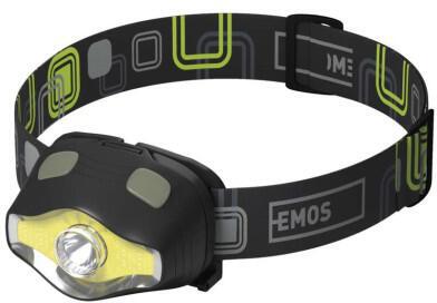 Emos COB LED + LED čelovka P3536, 220 lm, 100 m, 3× AAA
