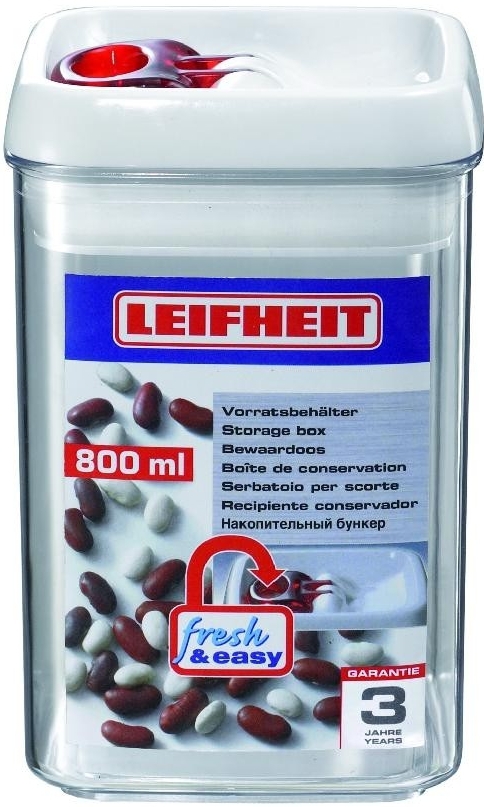 Dóza na potraviny FRESH &amp; EASY hranatá 800 ml LEIFHEIT