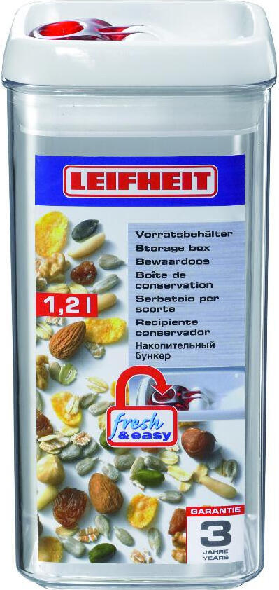 Dóza na potraviny FRESH &amp; EASY hranatá 1200 ml LEIFHEIT