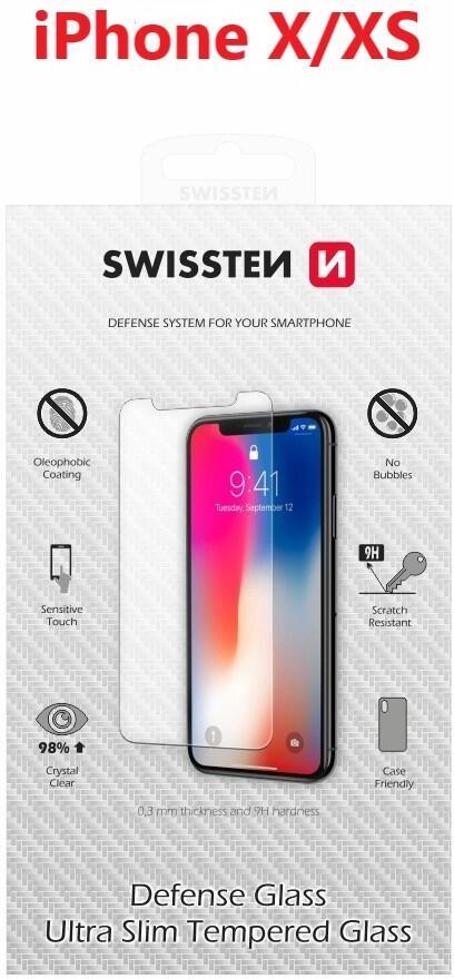OCHRANNÉ TEMPEROVANÉ SKLO SWISSTEN PRO APPLE IPHONE X/XS RE 2,5D